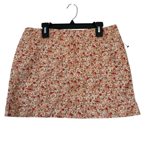 Vintage Express floral mini skirt stretch pockets boho Cottagecore Y2K retro S - Picture 1 of 8